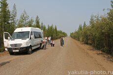 Маршрутка на пути Удачный - Айхал - Мирный